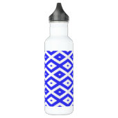 Bouteille D'eau Motif en diamant bleu et blanc (Gauche)