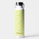 Bouteille D'eau Motif en feuille de citron doux personnalisé<br><div class="desc">Bouteille d'eau personnalisée à motif citron et feuille mignonne.</div>