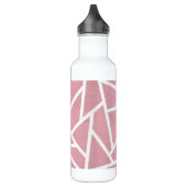 Bouteille D'eau Motif en mosaïque corail et blanc (Gauche)