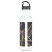 Bouteille D'eau Motif en mosaïque violet et or (Dos)