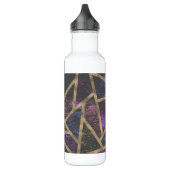 Bouteille D'eau Motif en mosaïque violet et or (Gauche)