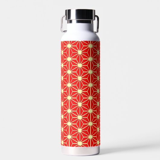 Bouteille D'eau motif étoile rouge avec ligne jaune (Avant)