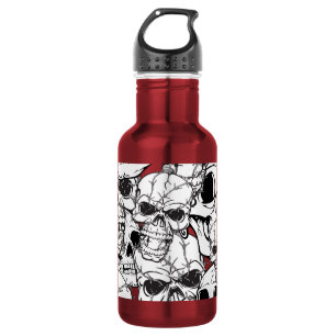 Bouteille D'eau Motif fait sur commande de crâne grand