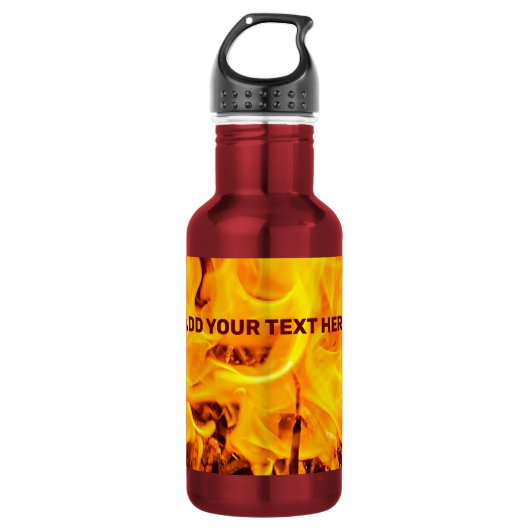 Bouteille D'eau Motif Feu Et Flames (Devant)