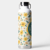 Bouteille D'eau Motif Fleur de marguerite jaune (Avant)