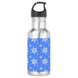 Bouteille D'eau Motif Flocon de Neige, Flocons de Neige Blancs, Ne