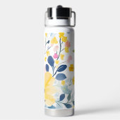 Bouteille D'eau Motif Floral Aquarelle moderne (Arrière)