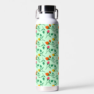 Bouteille D'eau Motif floral avec fleurs roses colorées