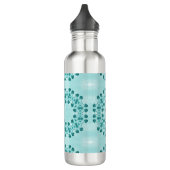 Bouteille D'eau Motif floral, bleu Turquoise initial (Gauche)