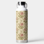 Bouteille D'eau Motif floral de rose vintage (Avant)