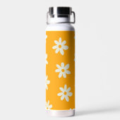 Bouteille D'eau Motif floral jaune rétro simple (Arrière)