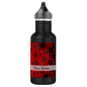 Bouteille D'eau Motif floral rouge foncé (Droite)