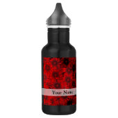 Bouteille D'eau Motif floral rouge foncé (Gauche)
