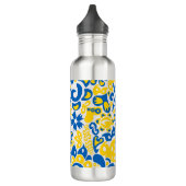 Bouteille D'eau Motif folklorique aux couleurs du drapeau ukrainie (Gauche)