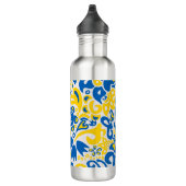 Bouteille D'eau Motif folklorique aux couleurs du drapeau ukrainie (Droite)