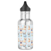 Bouteille D'eau Motif français mignon Bulldog Pastel (Gauche)