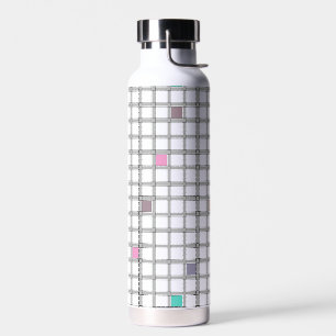 Bouteille D'eau Motif géométrique À damiers multicolore