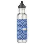 BOUTEILLE D'EAU MOTIF GÉOMÉTRIQUE BLEU SIMPLE (Gauche)