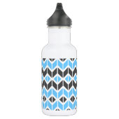 Bouteille D'eau Motif géométrique gris bleu moderne (Droite)