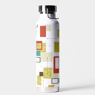 Bouteille D'eau Motif géométrique moderne du milieu du siècle