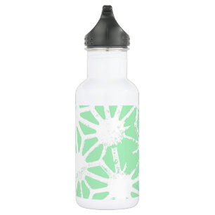 Bouteille D'eau motif géométrique vert