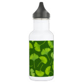Bouteille D'eau Motif Ginkgo sur vert foncé (Gauche)