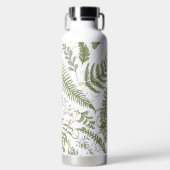 Bouteille D'eau Motif Green et Gold Fern (Avant)