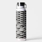 Bouteille D'eau Motif gris Abstrait et élégant (Arrière)