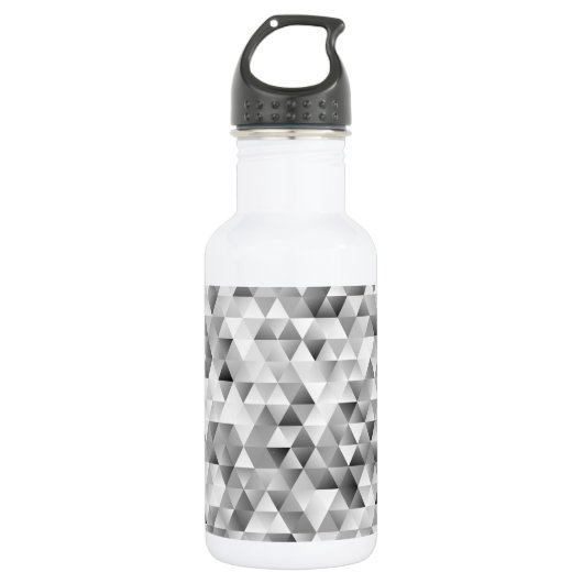 Bouteille D'eau Motif gris de triangle (Devant)