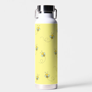 Bouteille D'eau Motif jaune des abeilles occupées