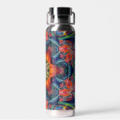 Bouteille D'eau Motif Kaleidoscope couleur psychédélique (Arrière)