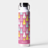Bouteille d'eau motif lapin rose (Avant)