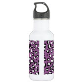 Bouteille D'eau Motif léopard, Taches de léopard, Léopard Violet (Dos)