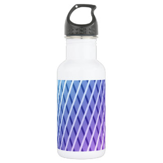 Bouteille D'eau Motif Lilac Et Bleu Abstrait À Rayures