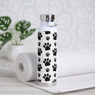 Bouteille D'eau Motif mâle, pattes de chien, Empreintes de pattes,