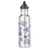 Bouteille D'eau Motif Marine Blue Seashell (Gauche)