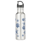 Bouteille D'eau Motif Marine Blue Seashell (Dos)