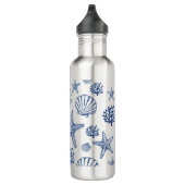 Bouteille D'eau Motif Marine Blue Seashell (Droite)