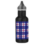Bouteille D'eau Motif Mod Plaid Rouge Blanc Bleu (Gauche)