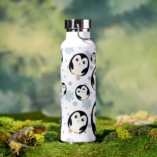 Bouteille D'eau Motif moderne à pente de pingouin arc-en-ciel mign (Extérieur)