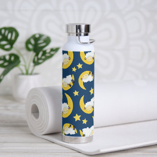 Bouteille D'eau Motif mouton, Mouton couché, Lune, Étoiles