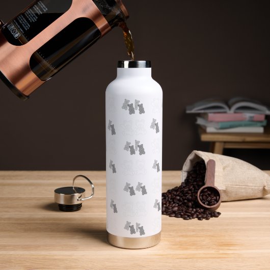 Bouteille D'eau Motif Ours Rustique Moderne (Café)
