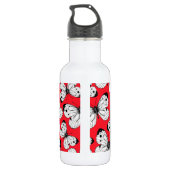 Bouteille D'eau Motif papillon de chou sur rouge (Dos)