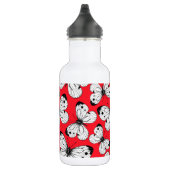 Bouteille D'eau Motif papillon de chou sur rouge (Droite)