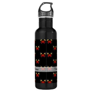 Bouteille D'eau Motif papillon rouge et noir