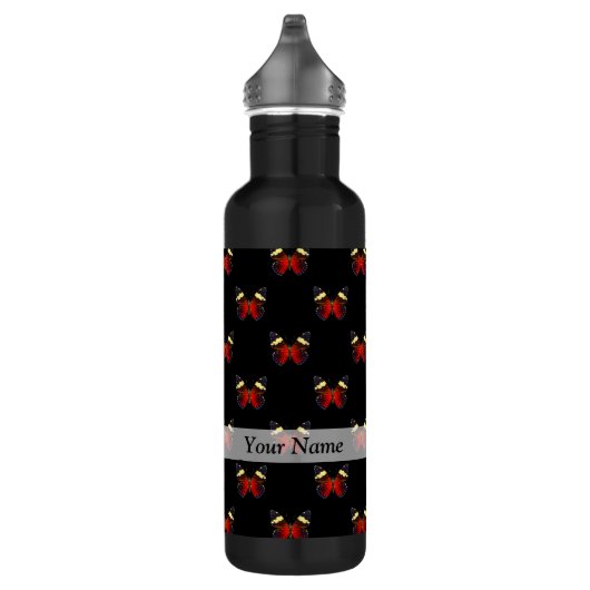 Bouteille D'eau Motif papillon rouge et noir (Droite)