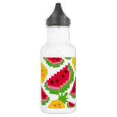 Bouteille D'eau Motif Pixel de Pastèque Tropicale et Ananas (Gauche)