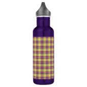 Bouteille D'eau Motif Plaid Violet personnalisable (Gauche)