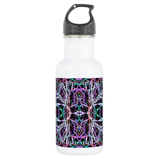 Bouteille D'eau Motif psychédélique en rose (Devant)