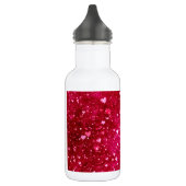 Bouteille D'eau Motif rose de coeurs de parties scintillantes (Gauche)